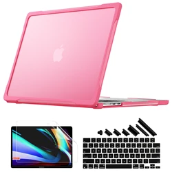 EGYAL Durable Anti - Fall Laptop Case with Sleek Design for M1 M2 Pro 13 A2338 (Rose Red)