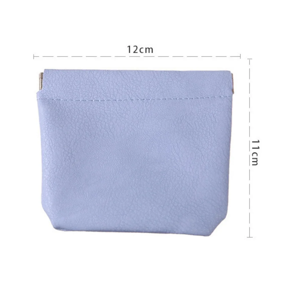 New Mini Lipstick Key Jewelry Cosmetic Bag Women Portable Automatic Closing Makeup Storage Bag Pouch Pu Earphone Coin Purse