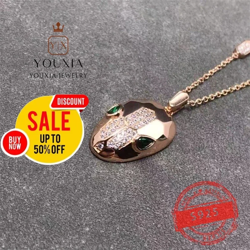 1:1 Hot selling European and American s925 Silver simple design party fashion Couple Necklace Luxury Jewelry necklace for women