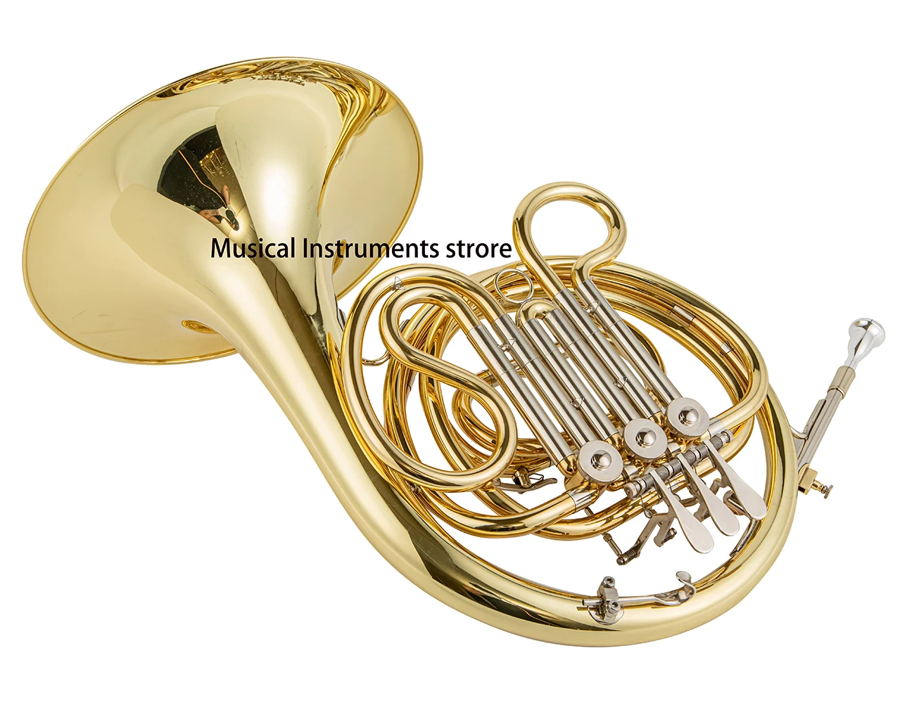 3 key French horn F yellow brass clear lacquer professional musical instrument 02