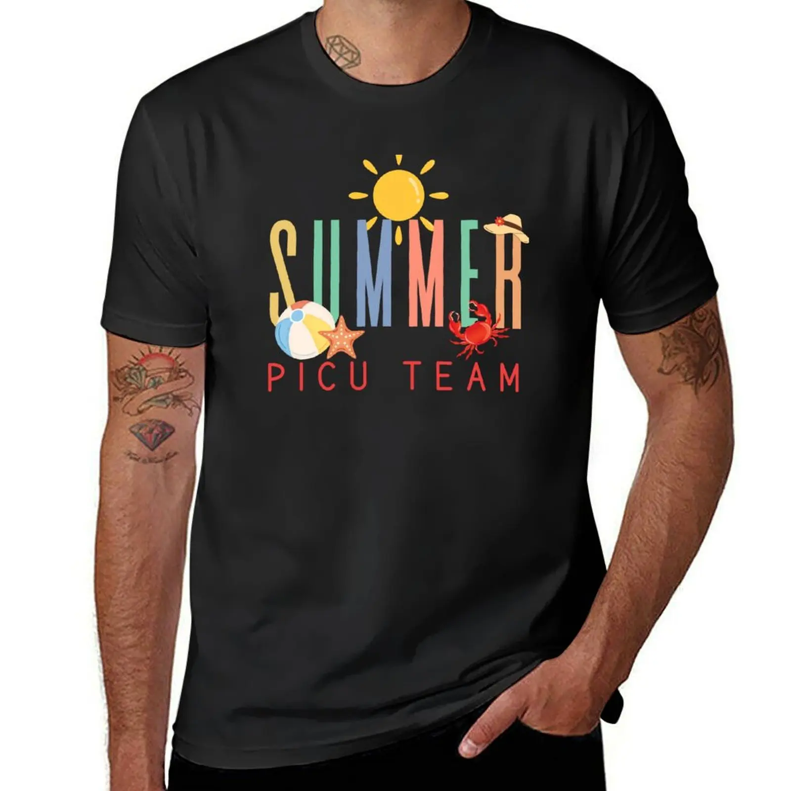 

PICU Team (Summer) T-Shirt cute clothes shirts graphic tees heavyweights mens funny t shirts