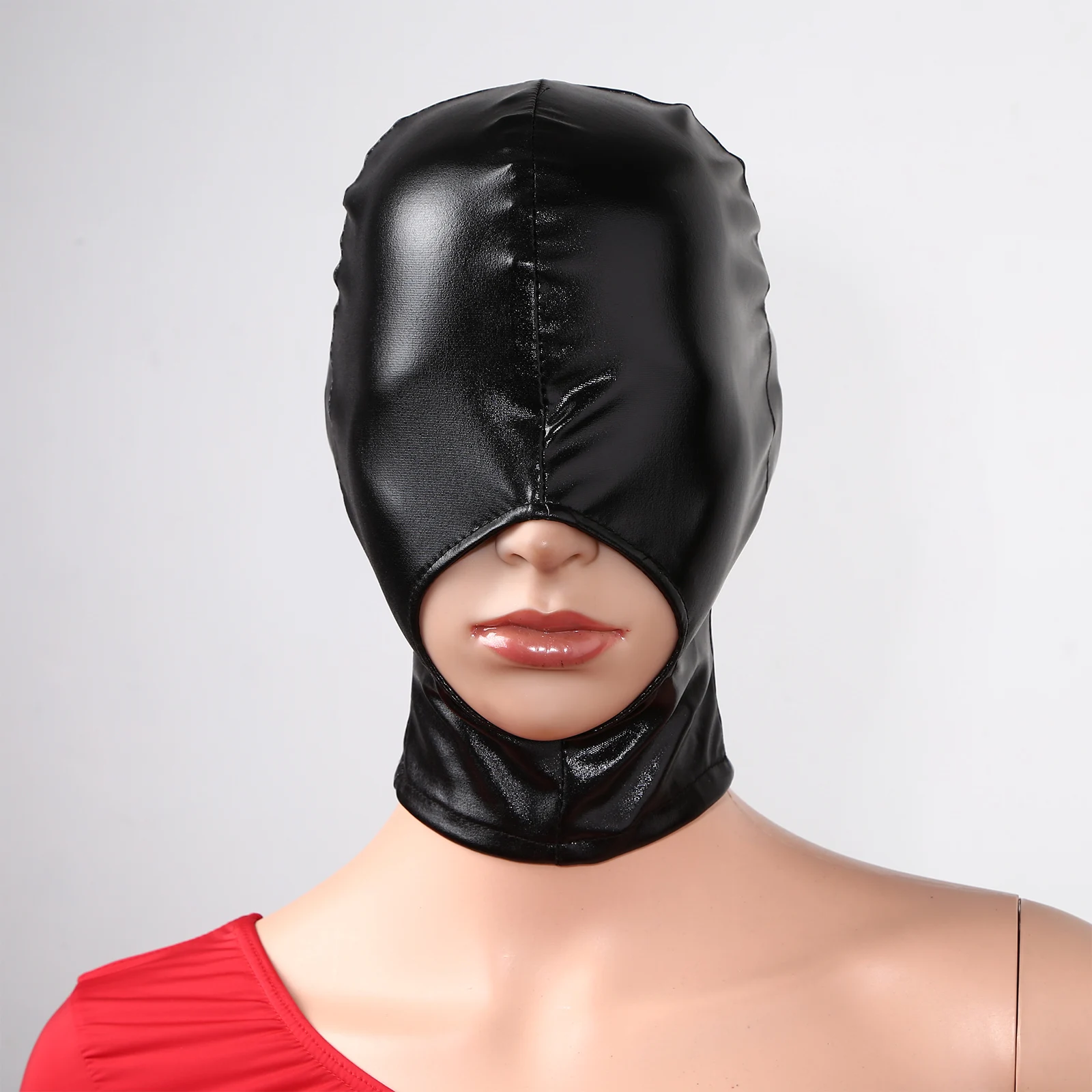Women Mens Latex Face Mask Bronzing Cloth Open Mouth and Eye Glued Head Cover Couples Adult Face Mask Hood for Role Play Costume masquerade mask full face mask