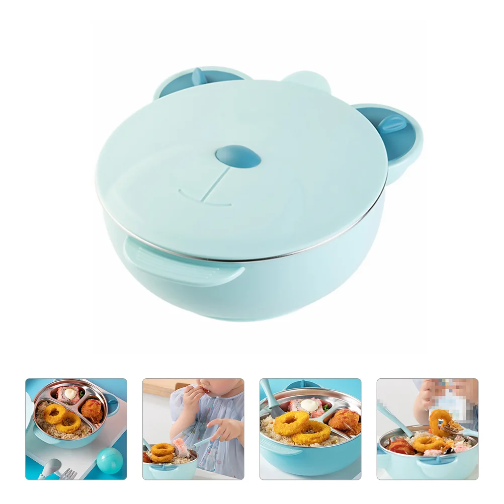 

Baby Dishes Thermal Insulation Lunch Box Cute Baby Flatware Bowl Portrable Suction Bowl