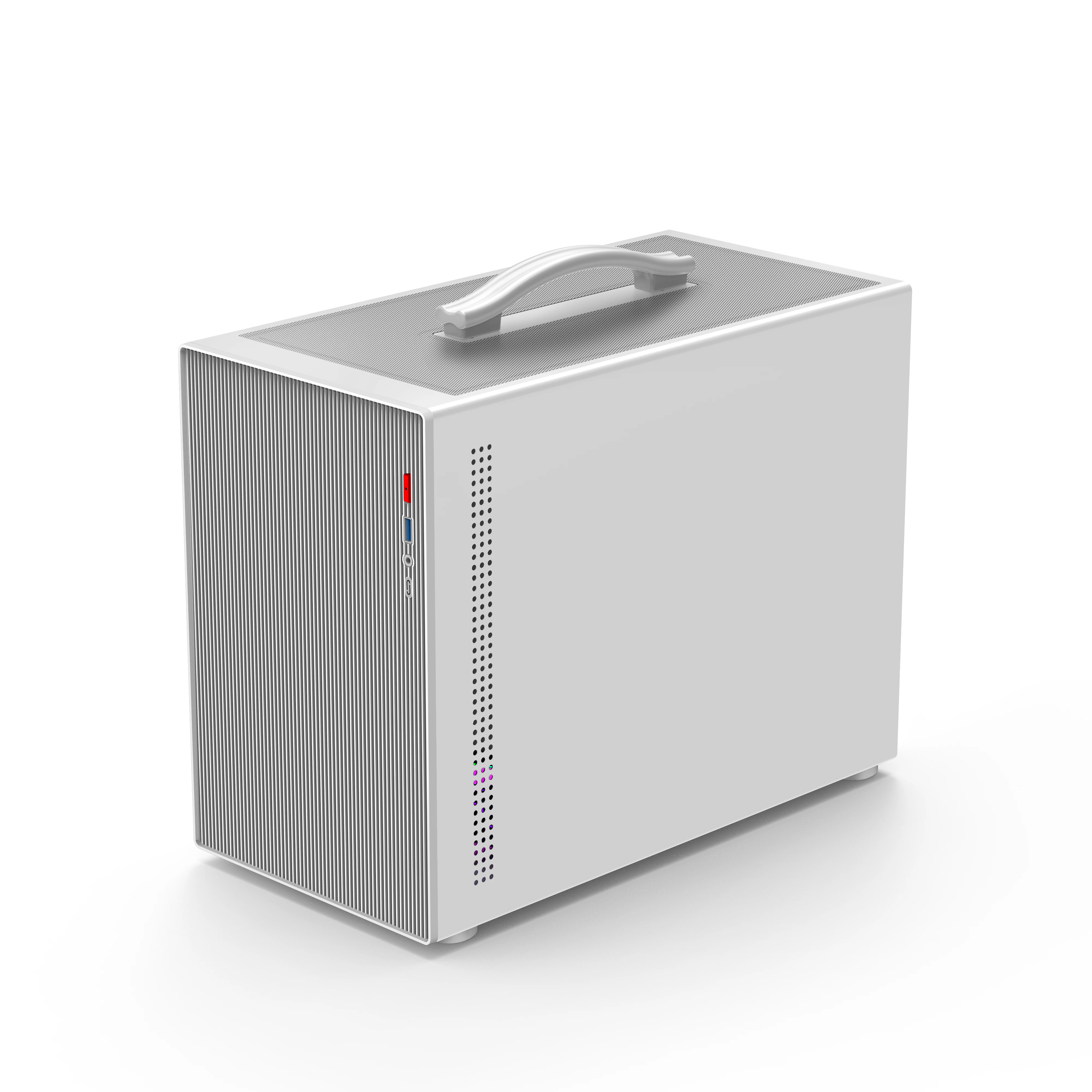 X-Gamerx M1 M-ATX PC 케이스 유리 측면 투명 휴대용 휴대용 미니 컴퓨터 소형 케이스