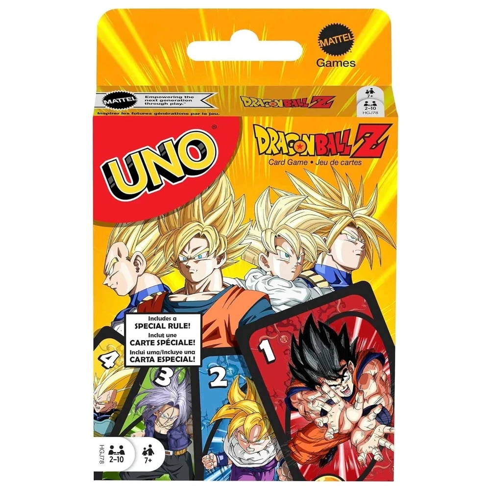 Подходящая Карточная Игра UNO Dragon Ball Z, SHOWEM NO милосердия, мультиплеер, семейная настольная игра, смешные друзья, развлечения, покер