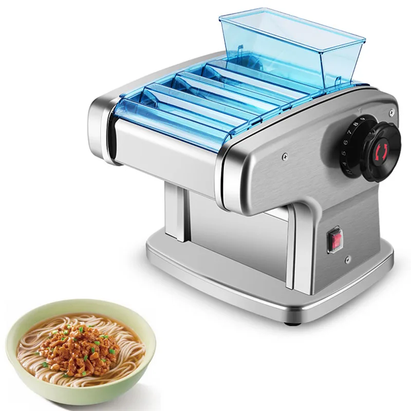 Electric Dough Roller Stainless Steel Dough Sheeter Noodle Pasta Multi-function Spaghetti Dumplings Noodle Pressing Machine