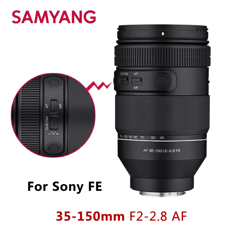 Samyang Af 35-150Mm F2-2.8 Teleobiettivo Grandangolare Con Zoom Obiettivo Per Fotocamera Per Fotocamera Sony Fe Mount 35Mm-150Mm F2-F16 F2.8-F22