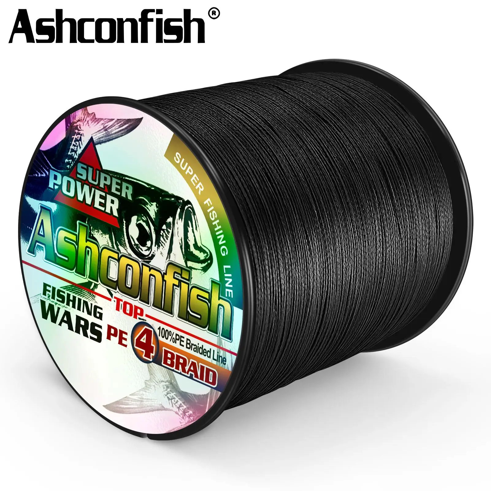 Ashconfish 4 Strands 300M PE Braided Fishing Line 2-100LB