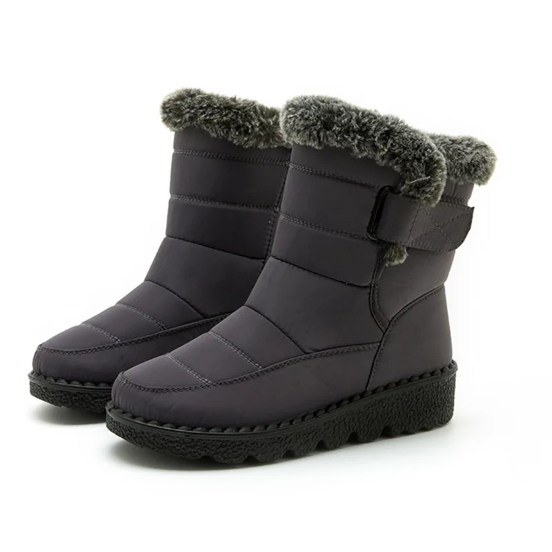 Warm Fur Snow Boots Women Boots For Winter Shoes Women Waterproof Platform Botas Mujer 2023 New Low Heels Mid-Calf Winter Boots