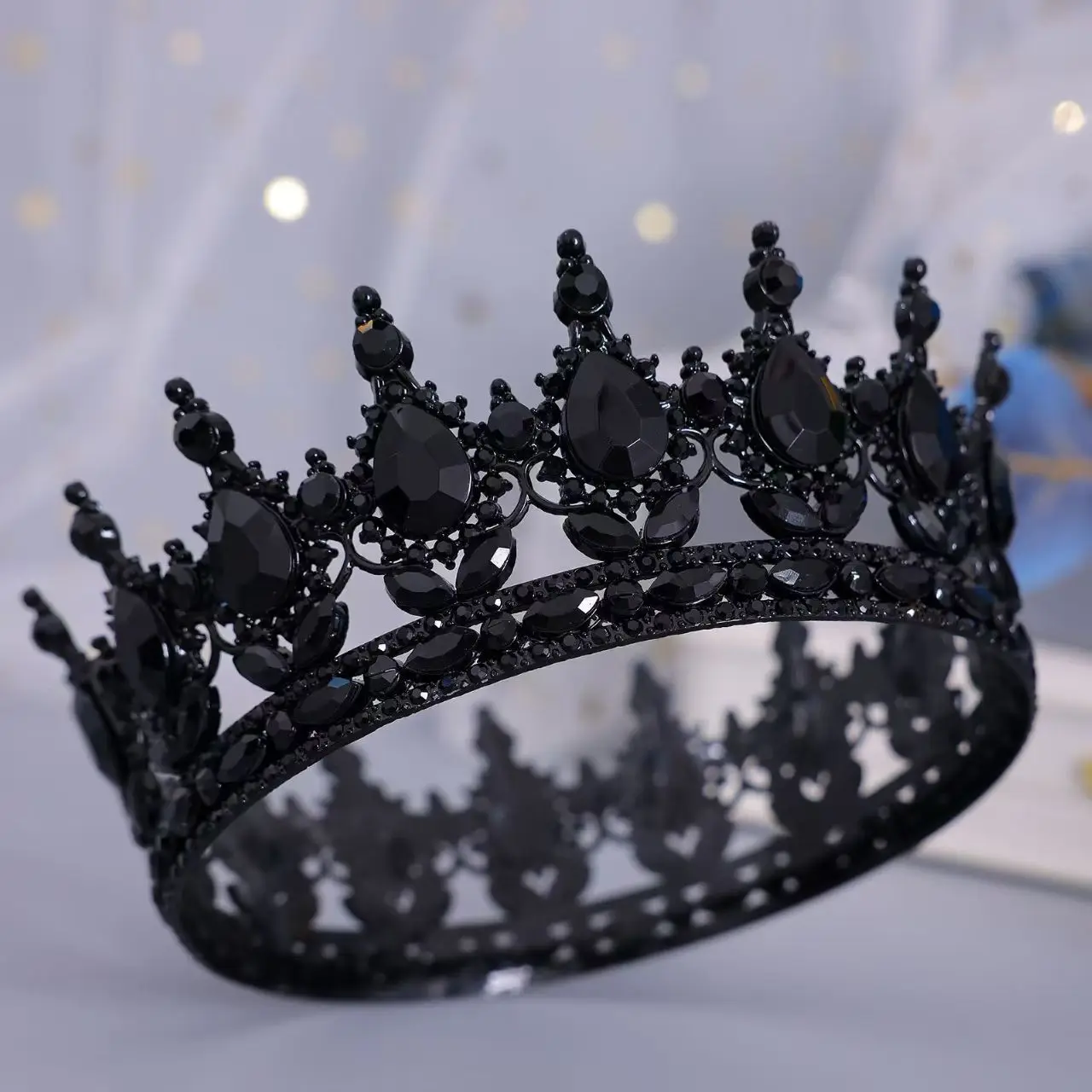 Hair Accessory European Fashion Princess Tiara Baroque Crystal Crown Wedding Pageant