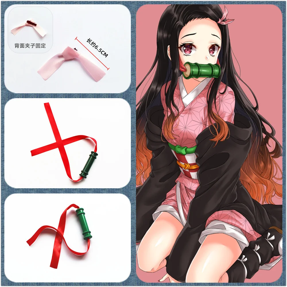 Nezuko Bamboo Demon Slayer: Kimetsu No Yaiba Cosplay Prop Kamado Nezuko Accessori Per Stick Di Tenuta