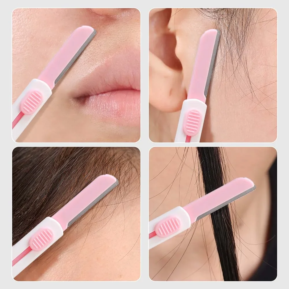 Retractable Micro Eyebrows Shaping Knife Eyebrow Razor Face Body Hair Removal Shaver Blades Women Makeup 10PCS
