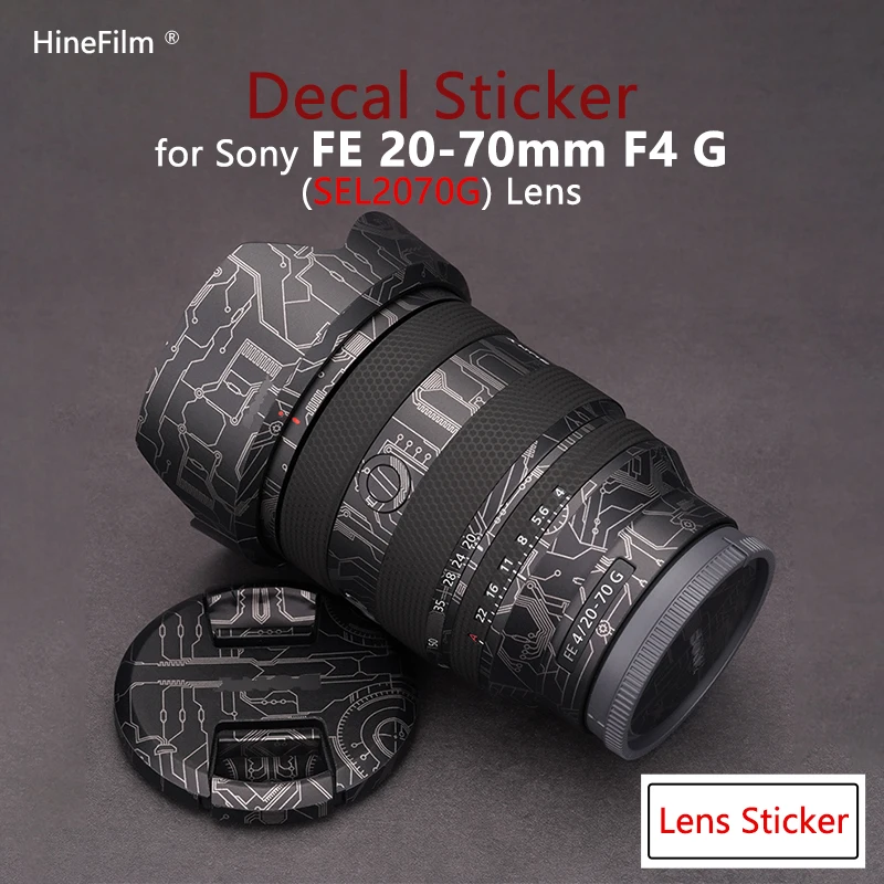 Sel2070G Lens Skin 20-70/F4 Decalcomania Protettiva Per Sony Fe 20-70Mm F4 G Lens Sticker Pellicola Antigraffio Per Copertura In Ordito