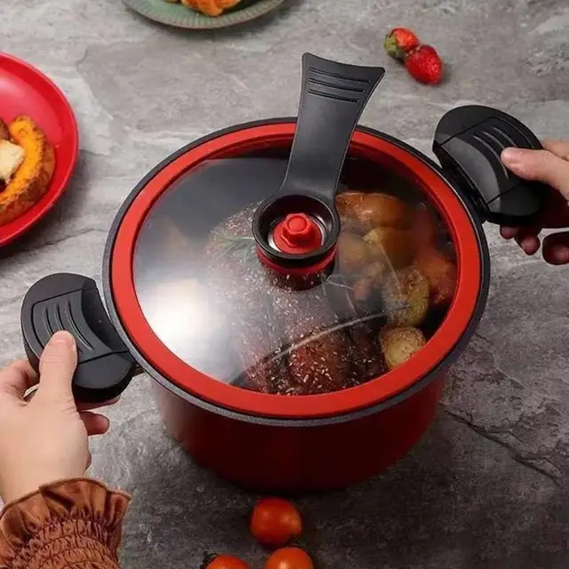 Multifunctional 3.5L Pressure Cooker Stew Pot Non-Stick Rice Cooker Micro Kitchenware Soup Meat Pot Induction Cooker Gas Stove 5