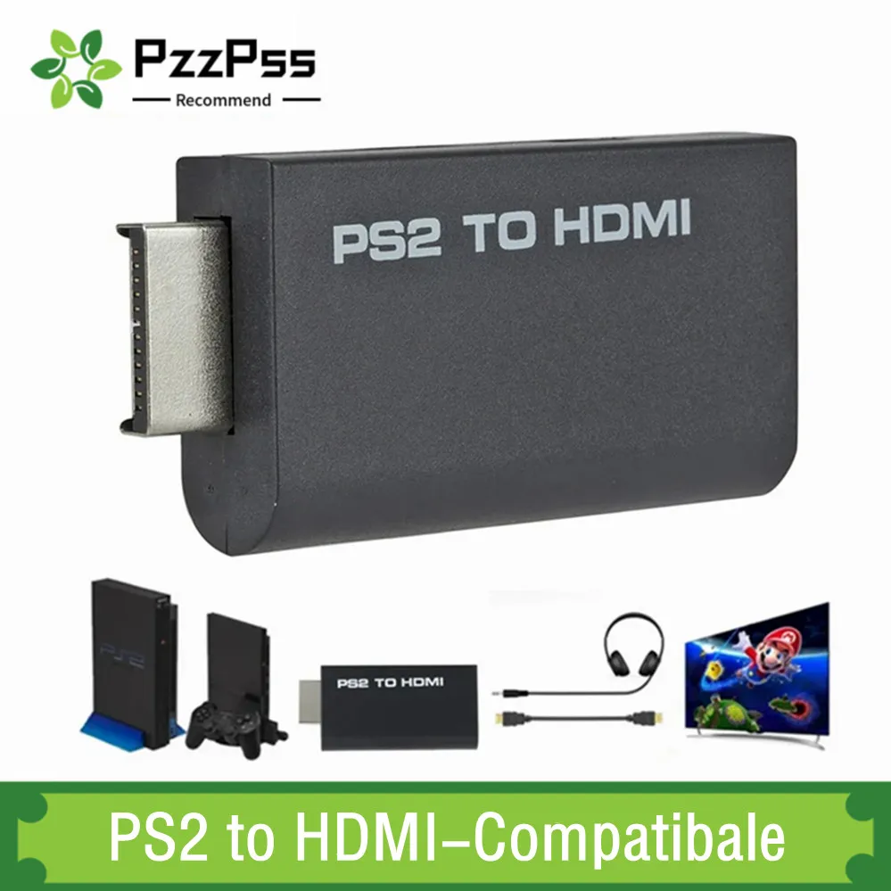 プレステ2 PzzPss PS2 to HDMI-compatibale Audio Video Converter 480i