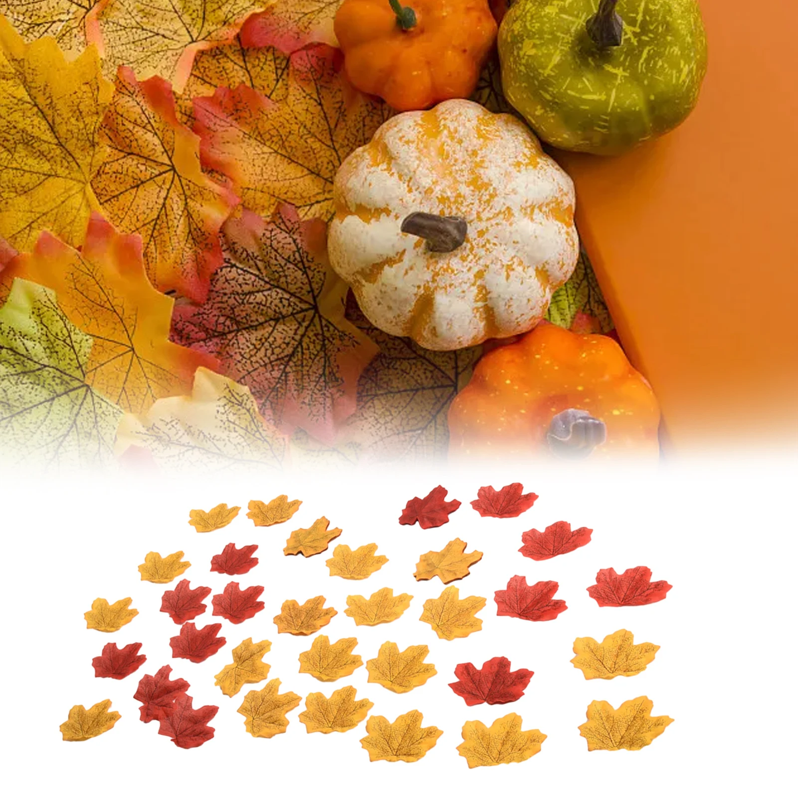 100/200pcs Herbst Ahornblatt fallen gefälschte Seiden blätter Handwerk Hochzeits feier Dekor für zu Hause Hochzeits feier Weihnachts dekoration 8*8cm – Detail 9