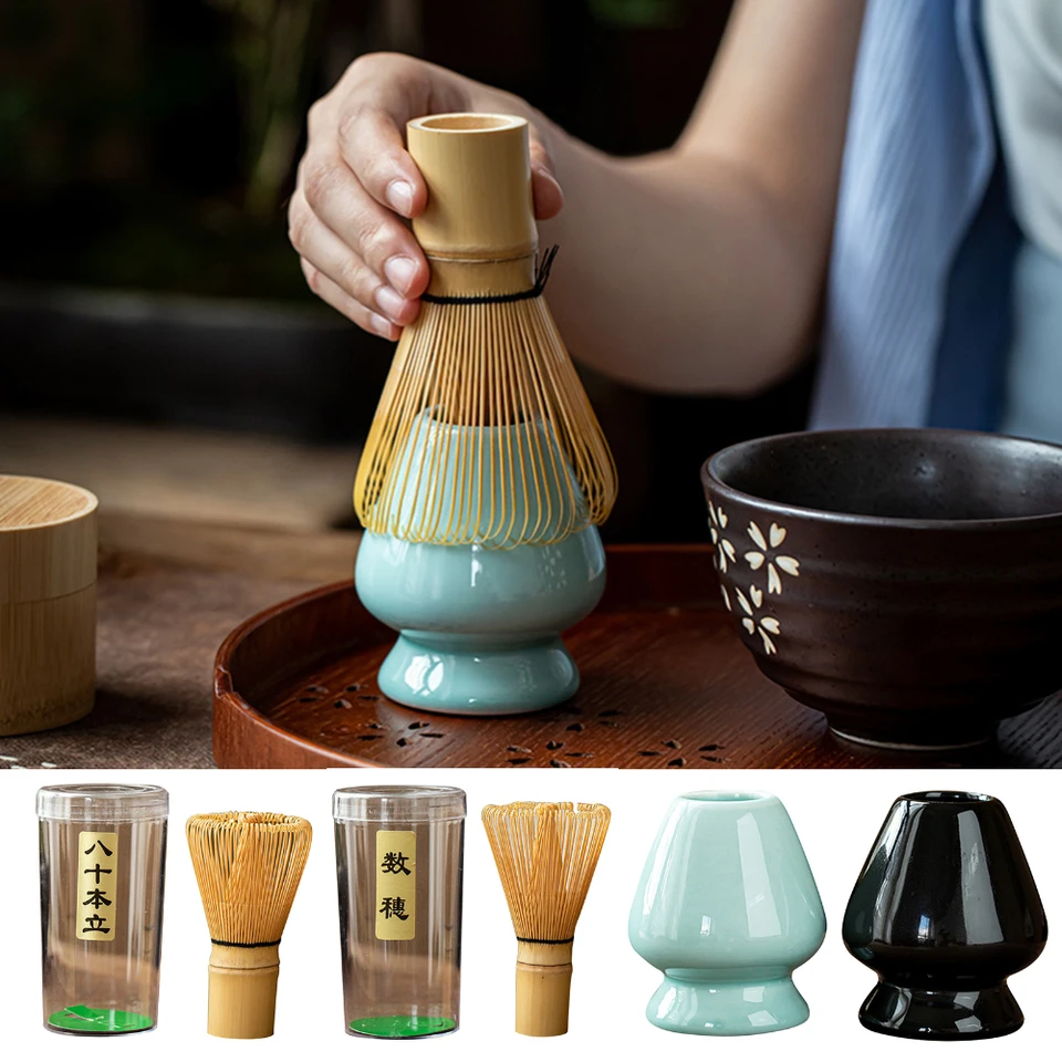 japanese matcha tools set matcha whisk set tea spoon tea accessories  holiday gift ceramics matcha tea bowl tea towel matcha set - AliExpress