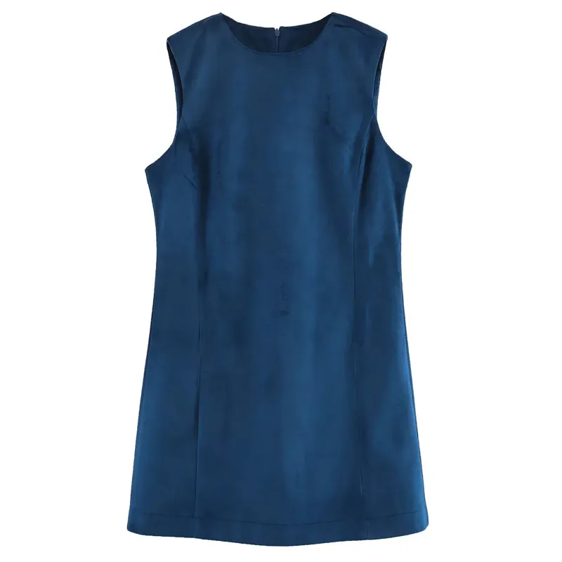 

HXAO Velvet Blue Dresses for Women Mini Dress Elegant Party Dresses O-Neck Short Dress Casual Sundress New In Dresses 2024