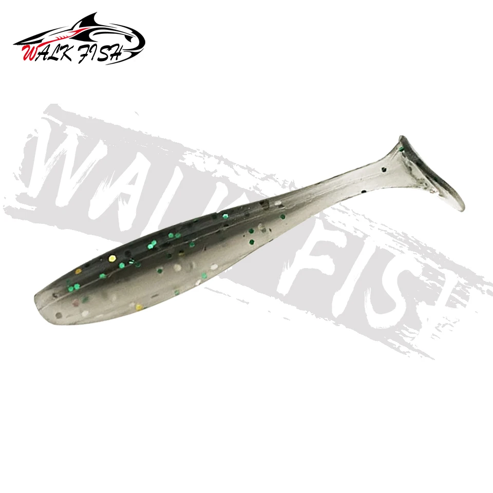 Walk Fish 20pcs 40mm 0,5g Weich köder Silikon köder t Schwanz Shad Wobbler Angel köder Seewurm Swimbait Streamer Silikon köder – Detail 10