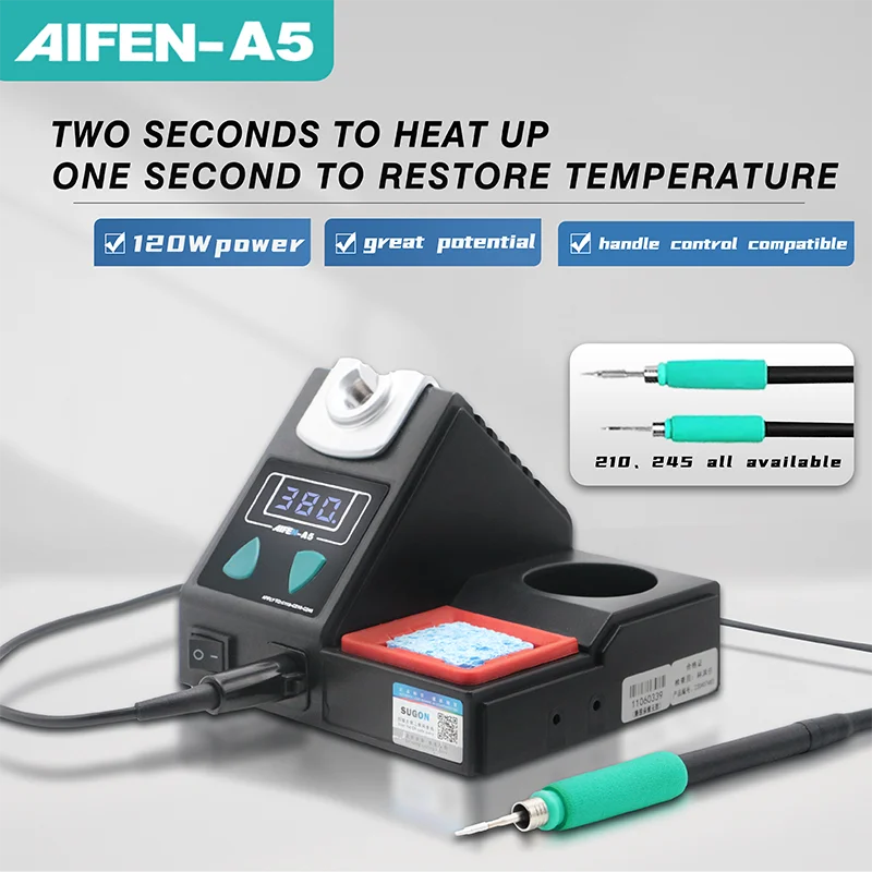 AIFEN A5 Soldering Station Compatible JBC Soldering Iron Tips C210/C245/C115 Handle Lead-free Electronic Welding Rework Station 2