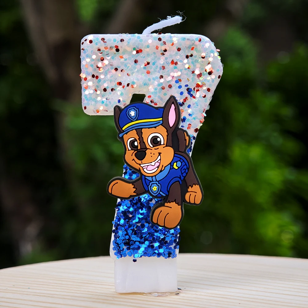 PAW Patrol Kerzen Nummer 0-9 Geburtstagstorten-Dekoration Geburtstagsparty Tortendekoration Baby-Shower-Dekoration Geschenk – Detail 8