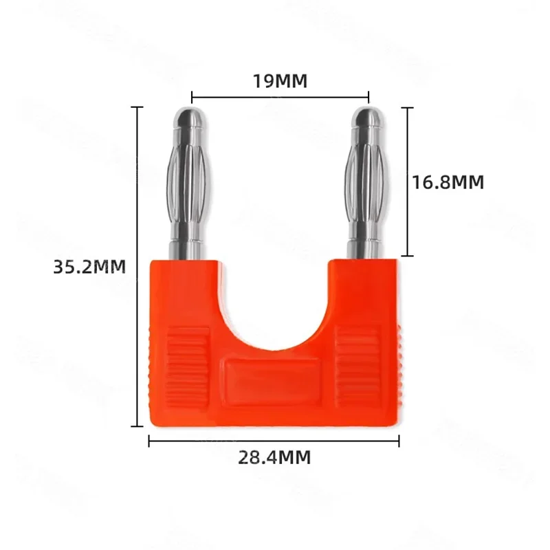 8pcs/4mm Banana Plug Terminal Electrical Connector Short-circuit Plug Couple Jumper Instrument Test Line Socket Adapter