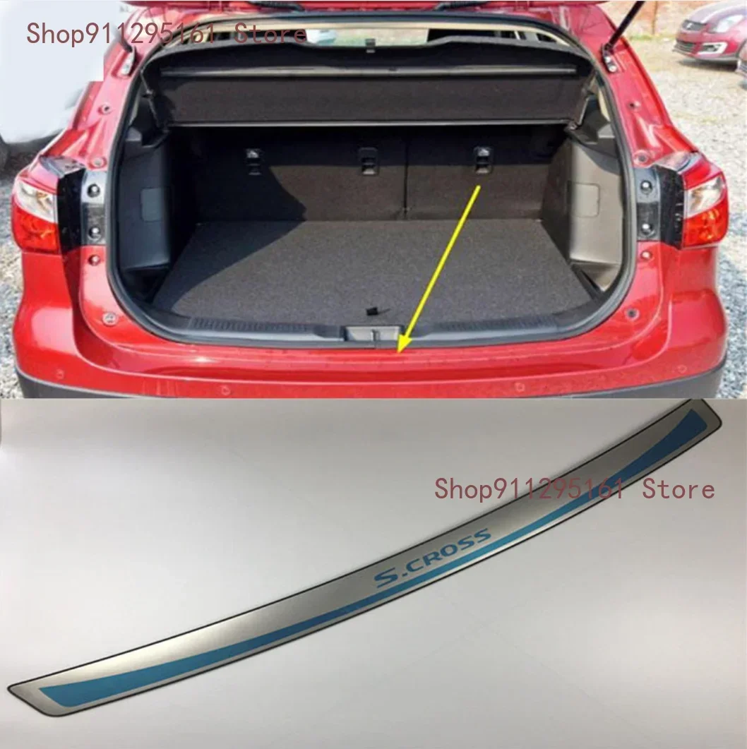 

Подходит для Suzuki SX4 S Cross 2013 2014 встроенные аргуары из нержавеющей стали защита заднего бампера автомобильный Стайлинг стикеры аксессуары