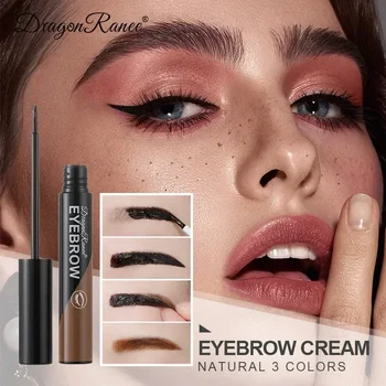 Heallor Tear-off Eyebrow Gel Semi-permanent  Eye Brow Tattoo Tint Long-lasting Waterproof Dye Eyebrow Gel Cream Mascara Makeup C - Thumbnail 6