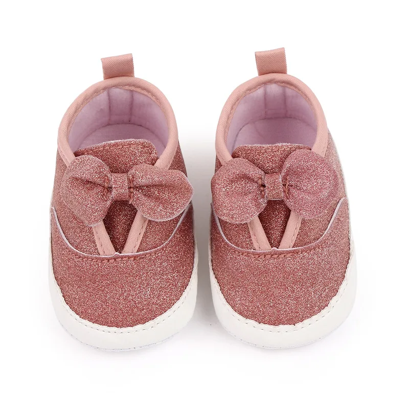 Fashion Designer Baby Girl Shoes Shinny Pink Slip-on Newborn Infant First Walkers Toddler Sneakers Breathable Casual Shoes 2