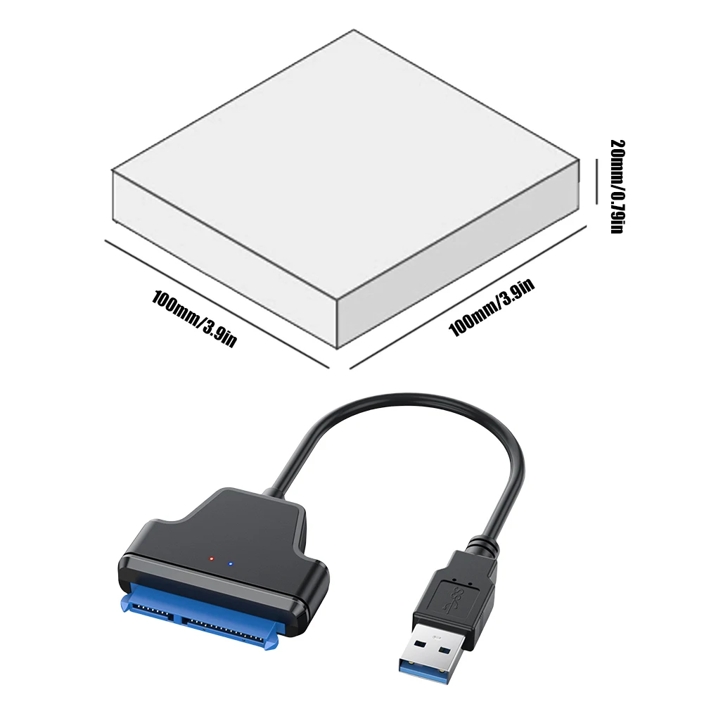 USB to SATA USB 3.0 케이블, USB 3.0 C 타입 외장 하드 드라이브, 직렬 20 cm, 50cm SATA 변환기, 2.5 인치 태블릿 SSD용