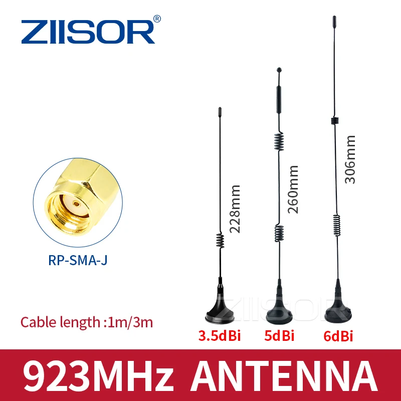 

Magnetic LoRa 923 MHz Antenna RP SMA Male 923MHz Antennas for Signal Booster Wireless Module Wifi Aerial with Cable 3m 5m