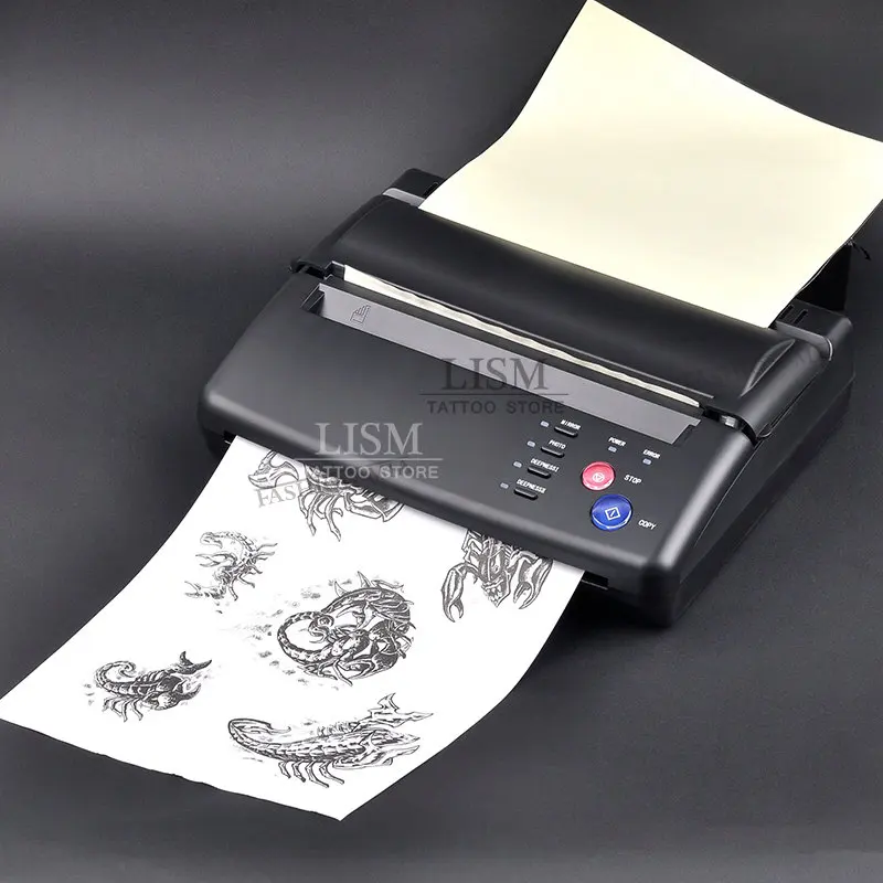 Machine de transfert de tatouage temporaire Imprimante Dessin Pochoir  thermique Stencil Maker Copier pour tatouage Transfert Papier Copier  Imprimante Us/eu