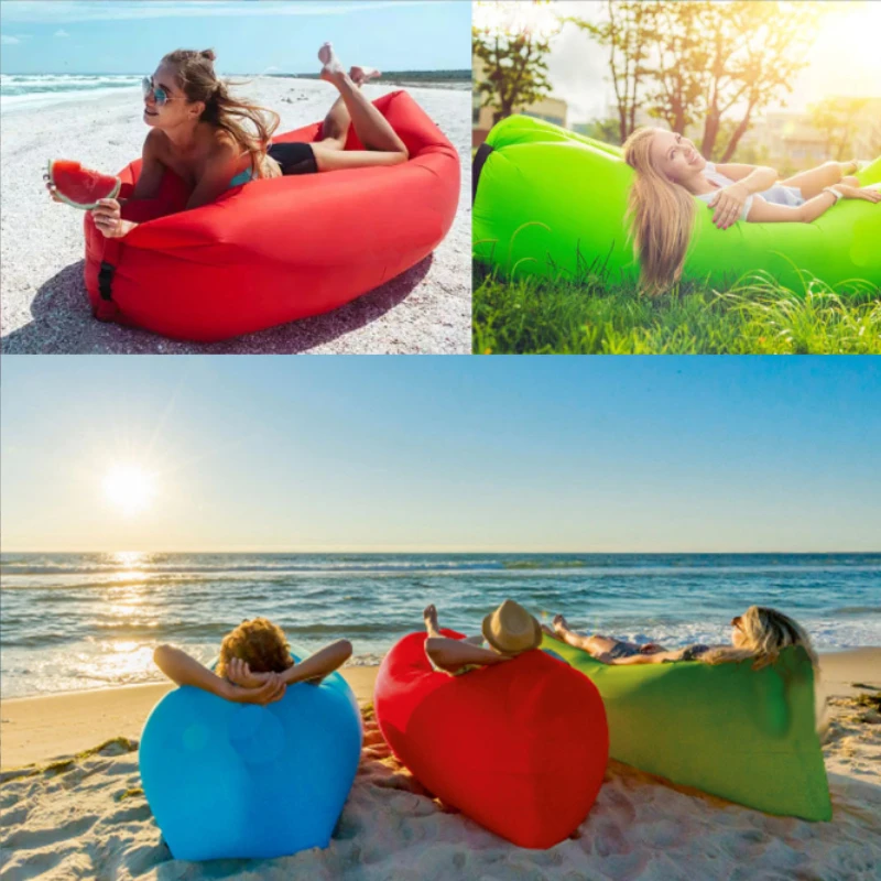 Outdoor Portable Inflatable Sofa Foldable Beach Park Inflatable Bed Grassland Music Festival Camping Supplies Birthday Gift