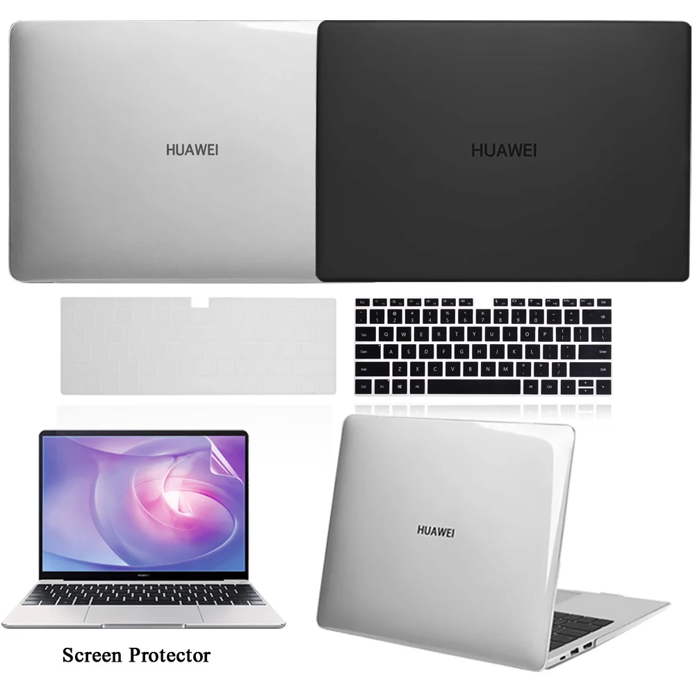 Laptop Case for Huawei MateBook D15/D14/14/13/MagicBook 14/15/Pro 16.1/MateBook X Pro/X 2020 +Keyboard Cover+Screen Protector | Компьютеры