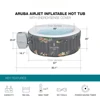 Large Round 2 To 3 Person Inflatable Hot Tub Portable Outdoor Spa with 110 AirJets and EnergySense Cover, Bathtubs 3