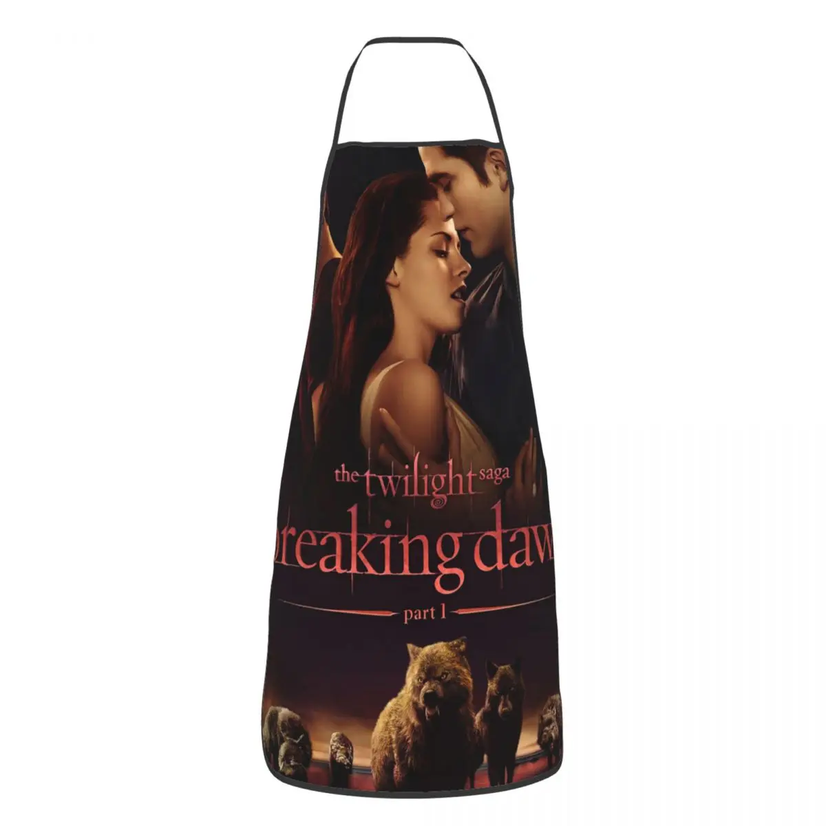 Edward Bella Apron Household Cleaning Painting The Twilight Saga Breaking Dawn Bibs Cafe Printed Tablier For Men Women