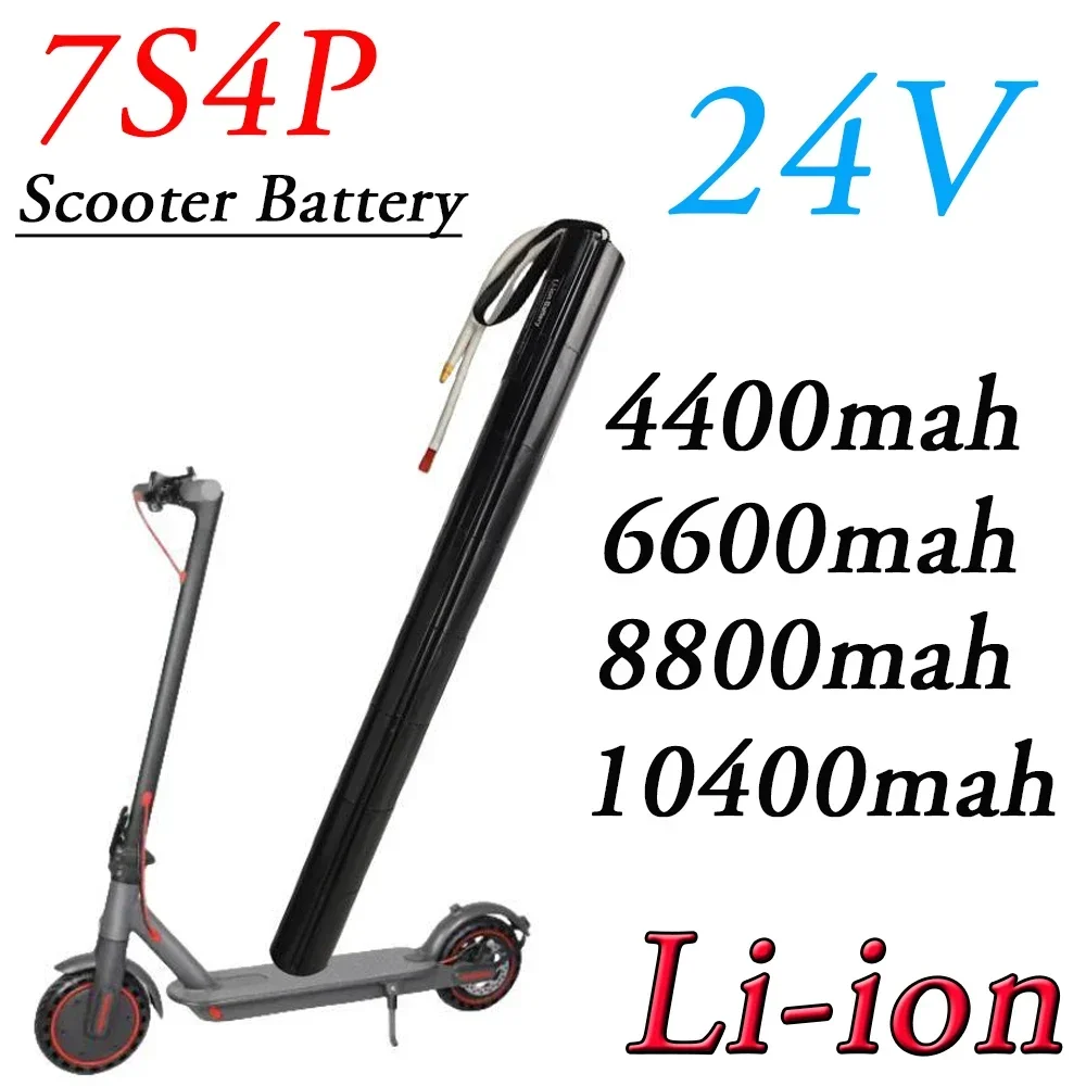 

100% New 24V 4.4/6.6/8.8/10.4Ah 18650 Lithium Battery Pack With BMS For Carbon Fiber Scooter