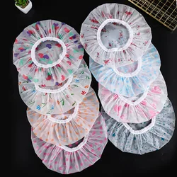 Deluxe Women's Waterproof Shower Cap with Elastic Band - Long Hair Protector and Spa Gift (Random colour - 10PCS)