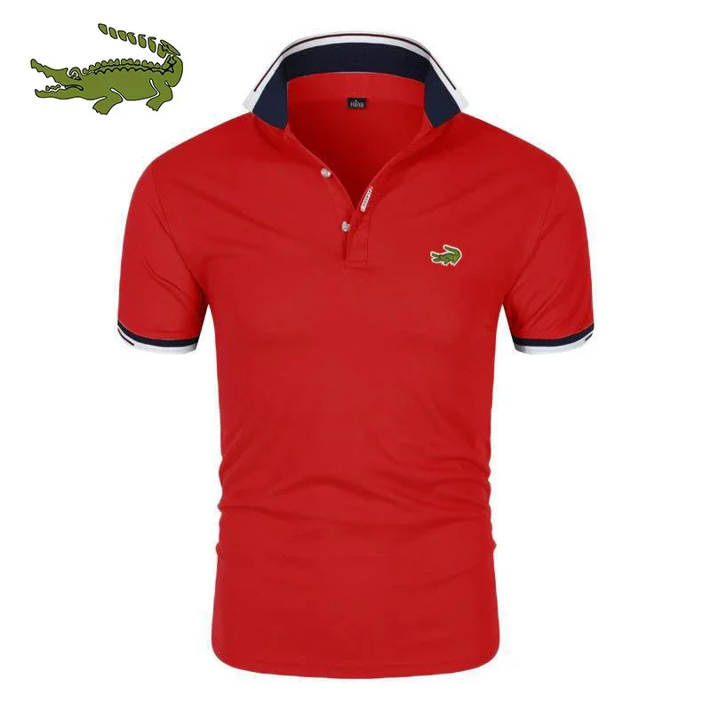

Men's Embroidery Brand Polo Shirt Spring/Summer Fashion Business Leisure Slim Fit Outdoor Sports Breathable Short Sleeve T-shirt