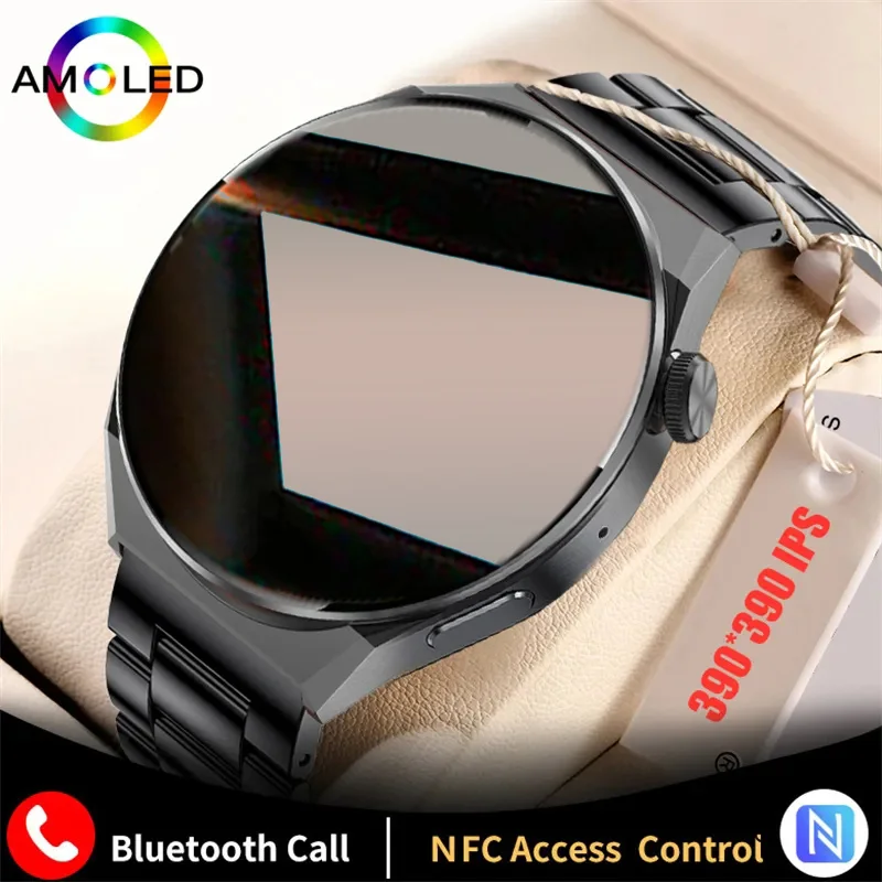 

For Huawei Xiaomi NFC Smart Watch Men GT3 Pro AMOLED 390*390 HD Screen Heart Rate Bluetooth Call IP68 Waterproof SmartWatch 2023