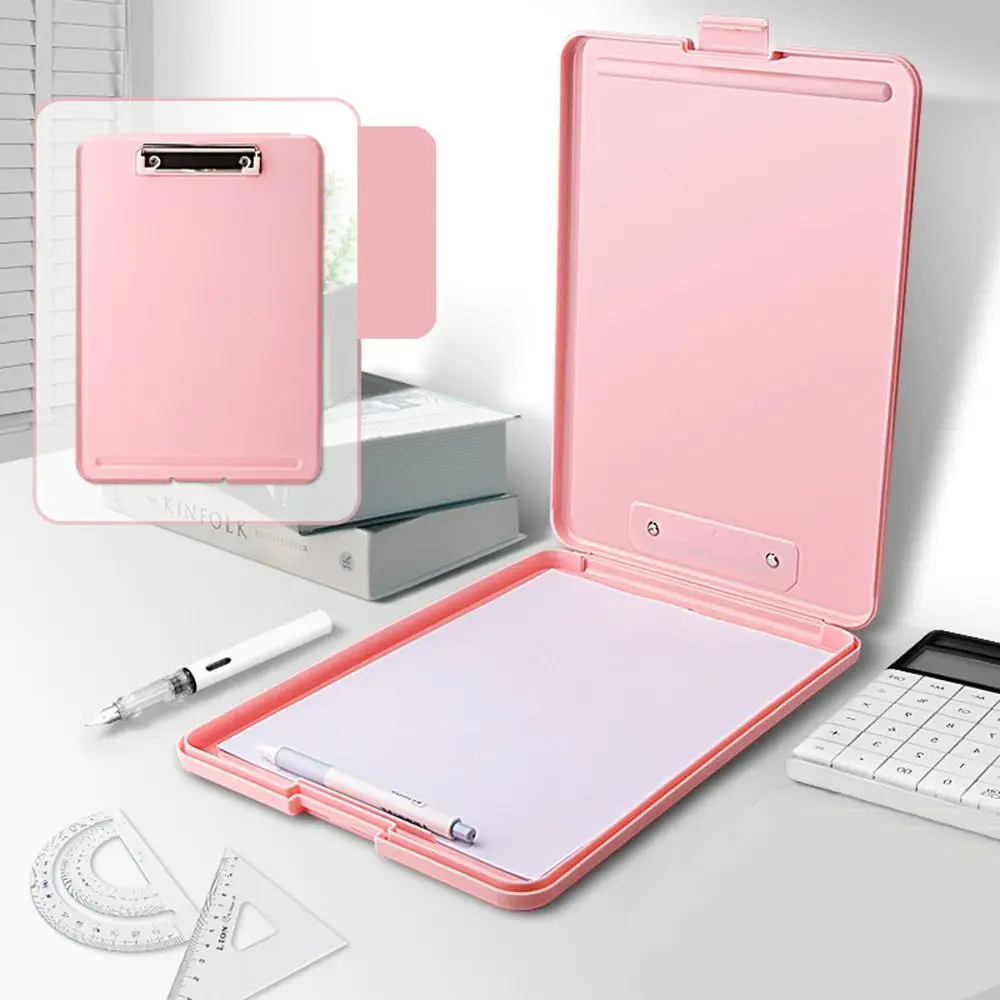 

Large Capacity A4 File Clipboard Box Case File Storage A4 File Folder Memo Clip Board Plastic Waterproof File Organizer