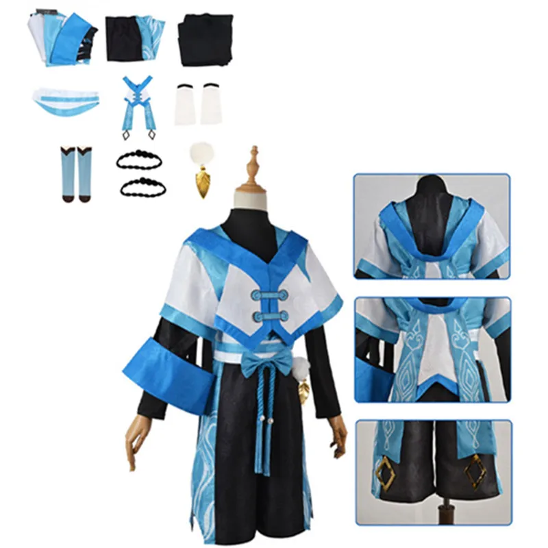 

Genshin Impact Scaramouche/Wanderer Cosplay Coatume Top Pants Outfits Halloween Carnival Suit