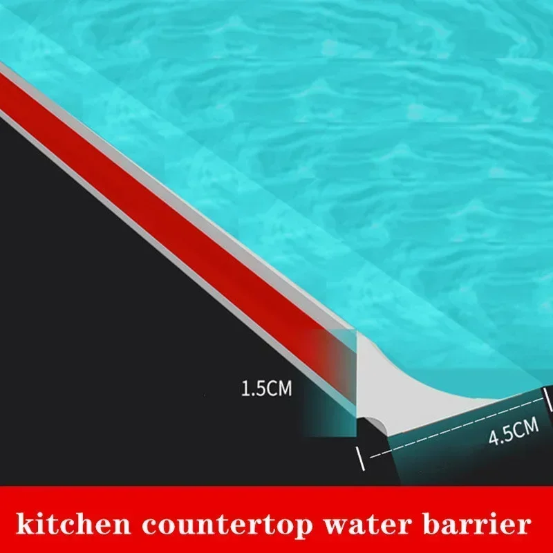 Bathroom Water Stopper Silicone Self-Adhesive Bendable Flexible Water Retaining Strip Dry And Wet Separation Blocker 50cm-350cm drain stopper shower water stopper basin drain stopper bathroom sink plug silicone drain stopper washbasin drain plug bathroom sink stopper shower water barrier silicone door seal water barrier strip