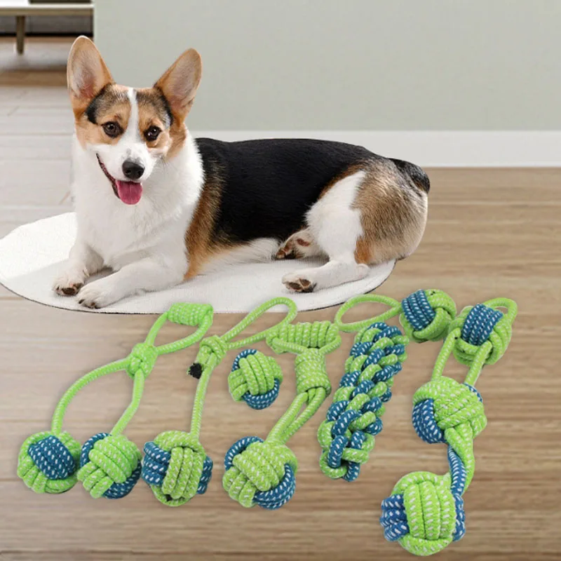 Pet Dog Toys for Large Small Dogs Toy Interactive Cotton Rope Mini Dog Toys Ball for Dogs Accessories Toothbrush Chew Puppy Toy