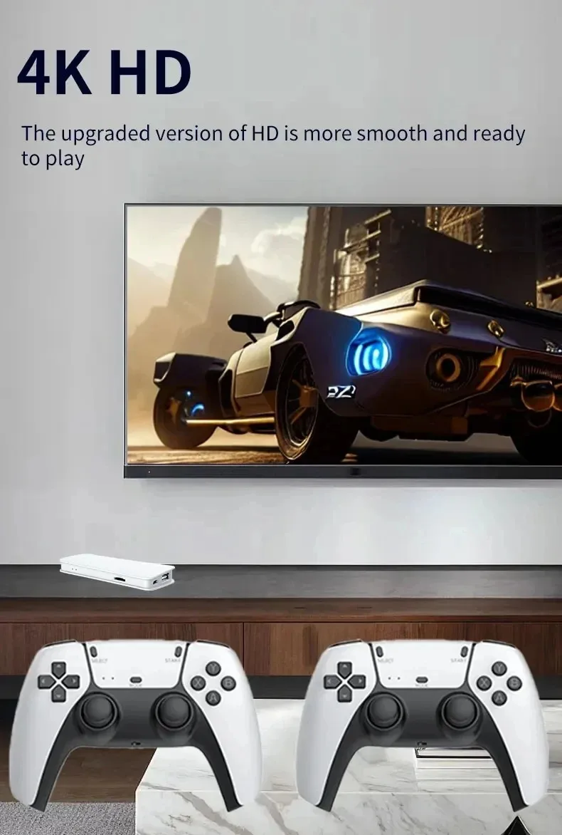 Wireless Retro Tv Video Game Console With Dual Controllers_voghion.com