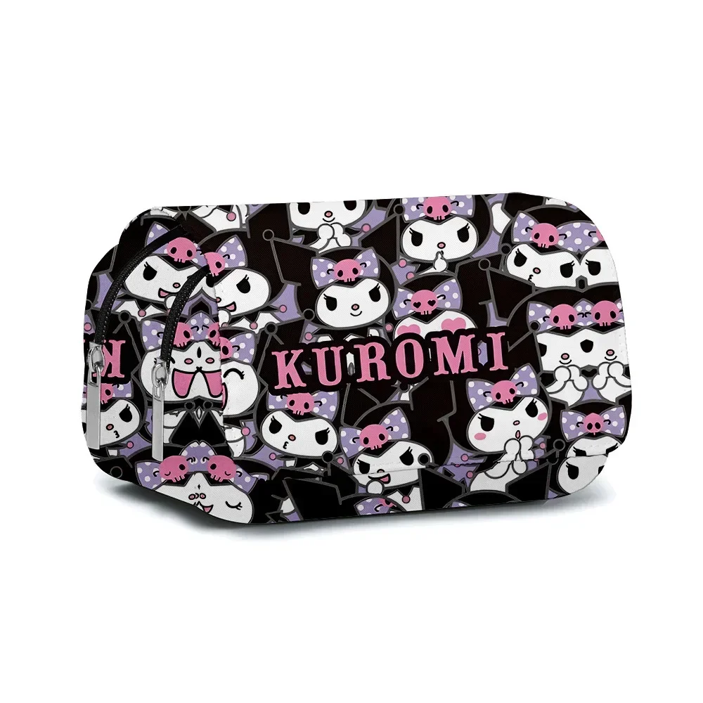 HelloKitty Printing Kuromi Pencil Bag Primary and Secondary School Students Cartoon Pencil Bag Mochila Children's Gifts