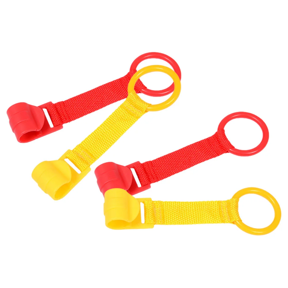 

4 Pcs Playpen Hand Pull Ring Infant Bed Rings Toddler Baby Up Stand Cribs Walking Assistant Portable