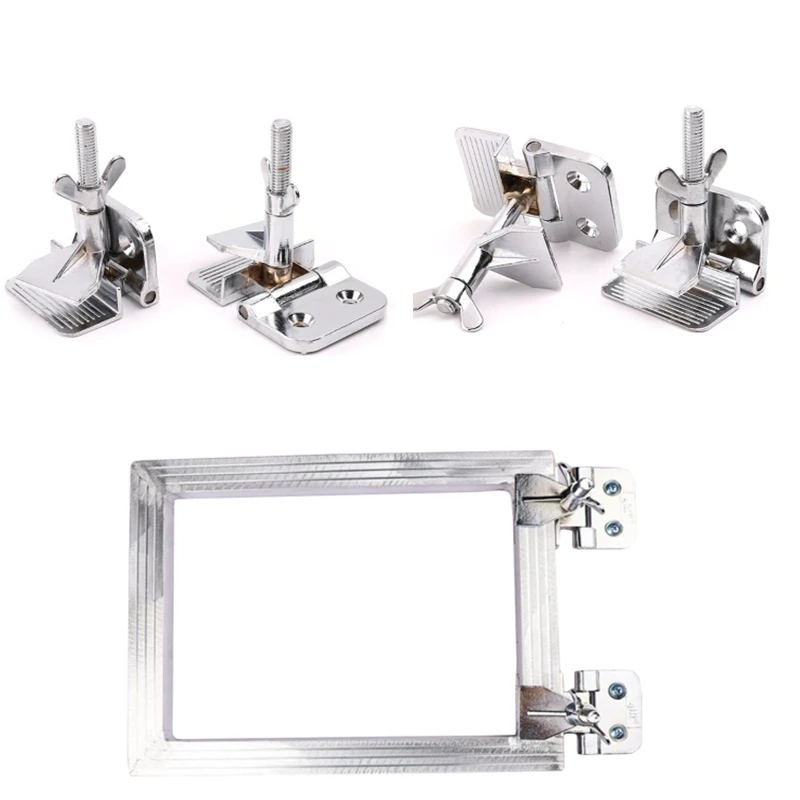 2pcs/set Hinge Clamps Silk Screen Printing Metal Butterfly Diy Hobby