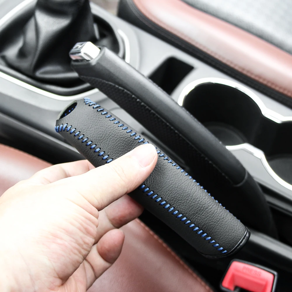 Poignées de frein à main en cuir pour Ford Focus 3 MK3, housse de  décoration de protection de frein à main de voiture - AliExpress