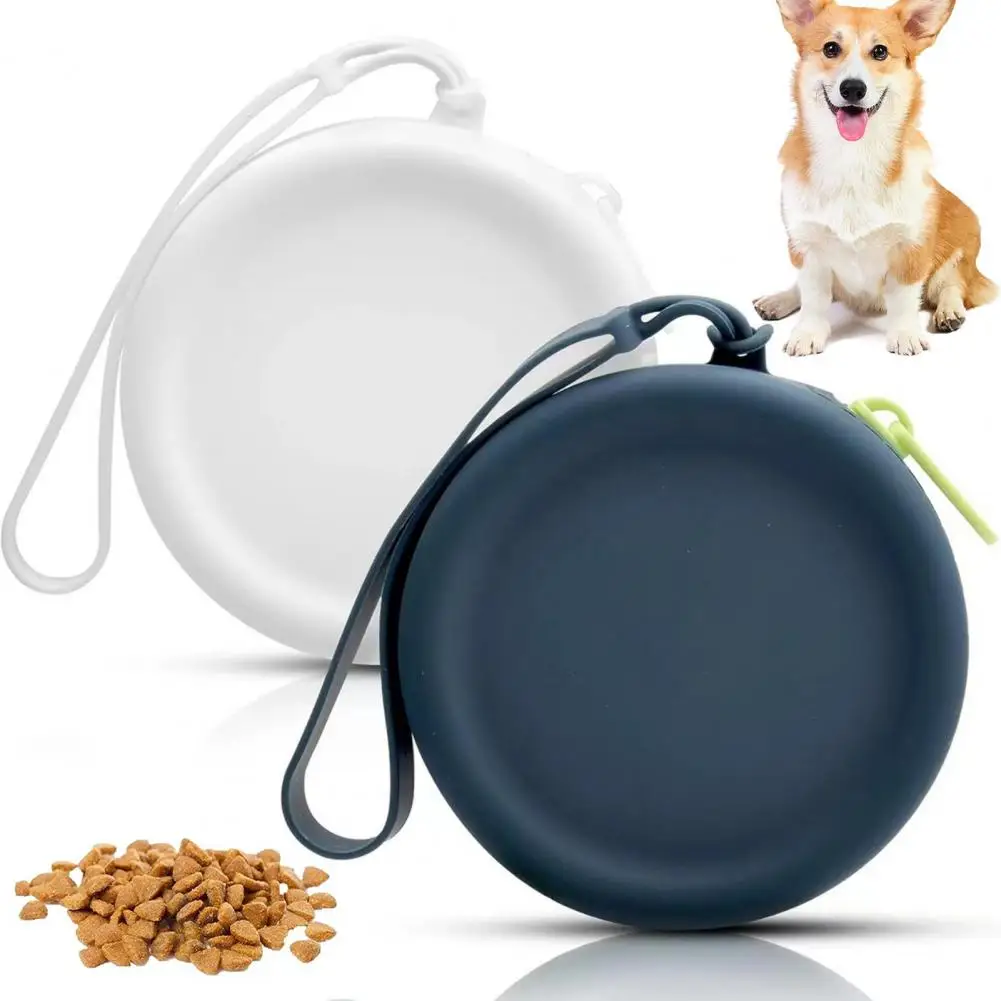 Dog Treat Bag Dog Training Supplies 2Pcs/Set Silicone Dog Treat Pouch With Carabiner Kids Round Zipper Closure Pouch Earphone Storage Bag Pocket Size Dog Cat Snack